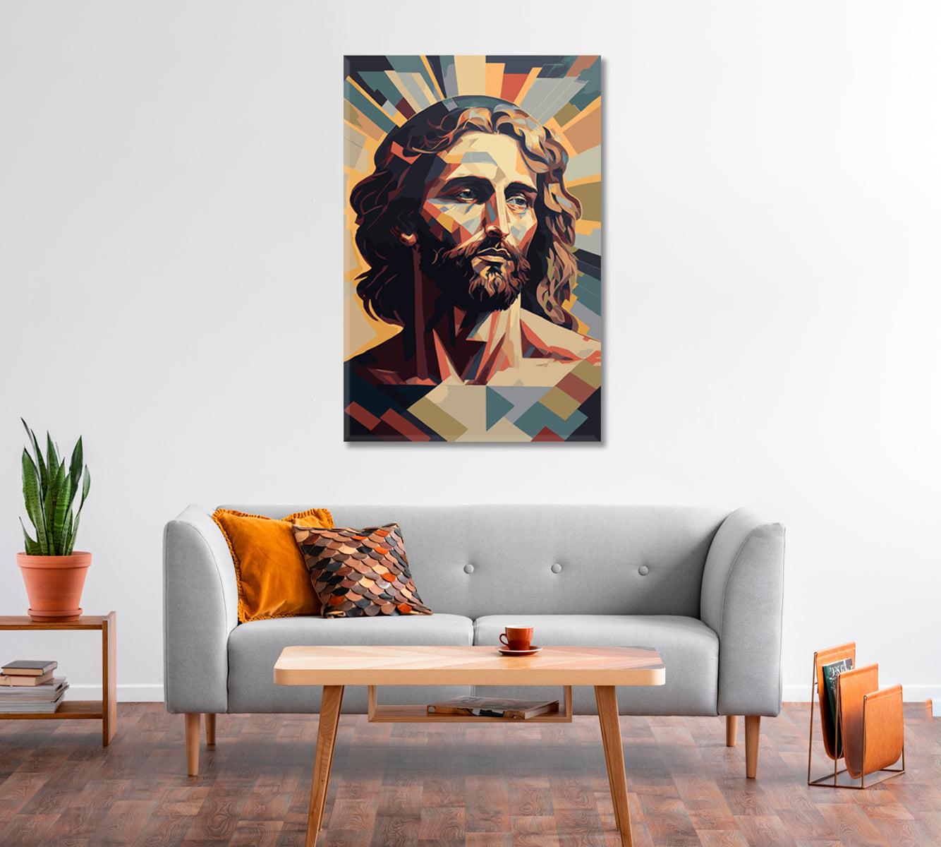 Jesus Christ Canvas Interior Design-Canvas Print-CetArt-1 panel-16x24 inches-CetArt