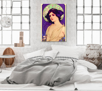 Beautiful Angel Wall Canvas Art Print-Canvas Print-CetArt-1 panel-16x24 inches-CetArt