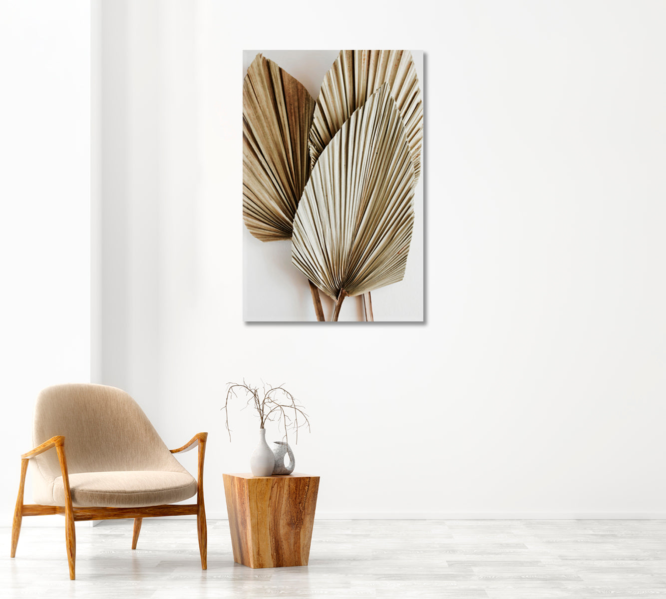 Palm Leaves Canvas Wall Decor-Canvas Print-CetArt-1 panel-16x24 inches-CetArt