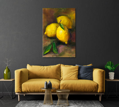 Lemons Canvas Art Home Decor-Canvas Print-CetArt-1 panel-16x24 inches-CetArt