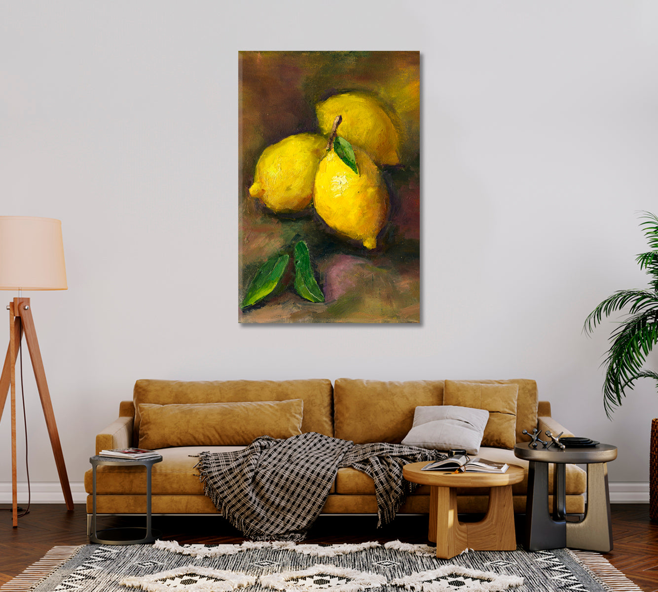 Lemons Canvas Art Home Decor-Canvas Print-CetArt-1 panel-16x24 inches-CetArt