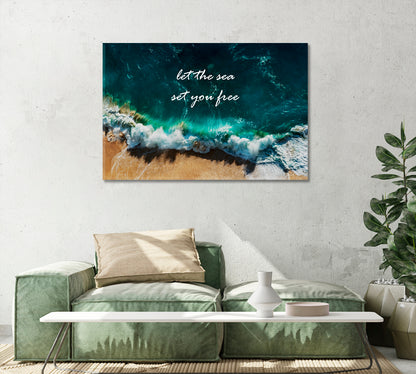 Let Sea Set You Free Canvas Print-Canvas Print-CetArt-1 Panel-24x16 inches-CetArt