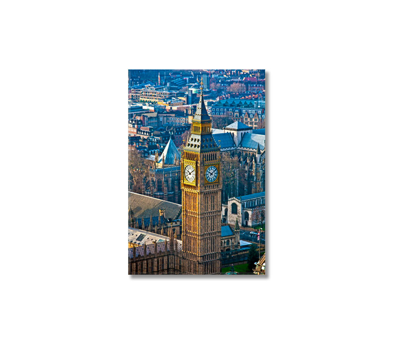 Big Ben Clock Tower Wall Art-Canvas Print-CetArt-1 panel-16x24 inches-CetArt