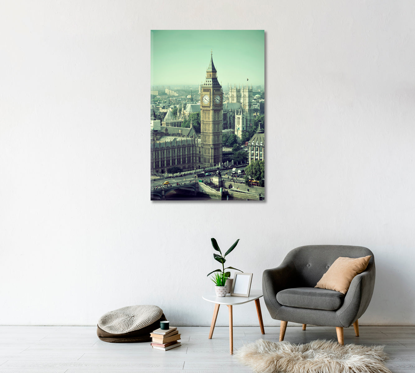 London Westminster Big Ben Canvas Print-Canvas Print-CetArt-1 panel-16x24 inches-CetArt