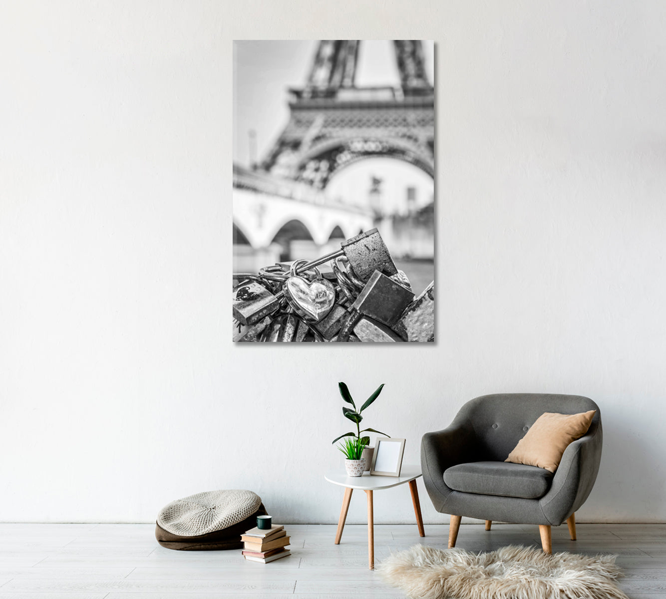 Love Locks in Paris Art Print-Canvas Print-CetArt-1 panel-16x24 inches-CetArt