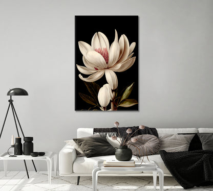 Magnolia Flower Interior Wall Decor-Canvas Print-CetArt-1 panel-16x24 inches-CetArt