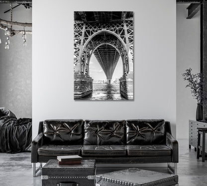 Under Manhattan Bridge Canvas Wall Art-Canvas Print-CetArt-1 panel-16x24 inches-CetArt