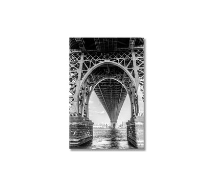 Under Manhattan Bridge Canvas Wall Art-Canvas Print-CetArt-1 panel-16x24 inches-CetArt