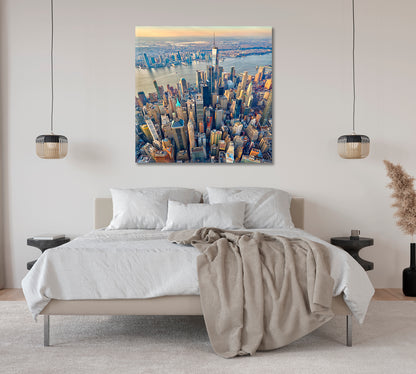 Downtown Manhattan Office Canvas Print-Canvas Print-CetArt-1 panel-12x12 inches-CetArt