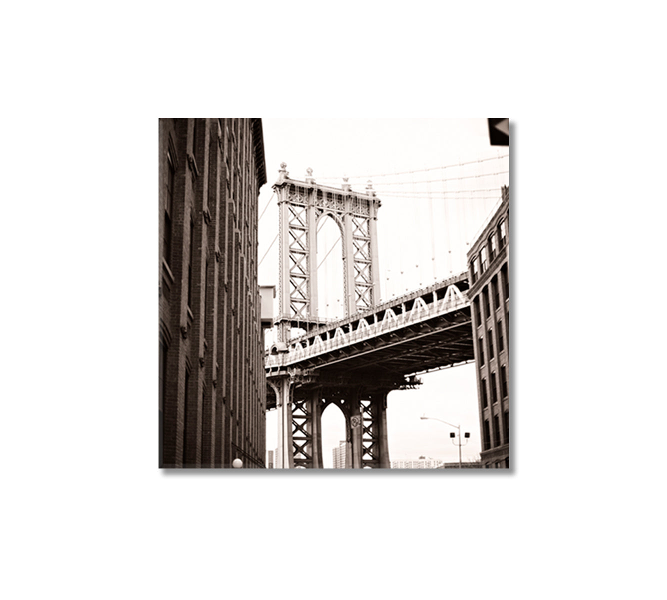 New York City Black White Art Canvas-Canvas Print-CetArt-1 panel-12x12 inches-CetArt