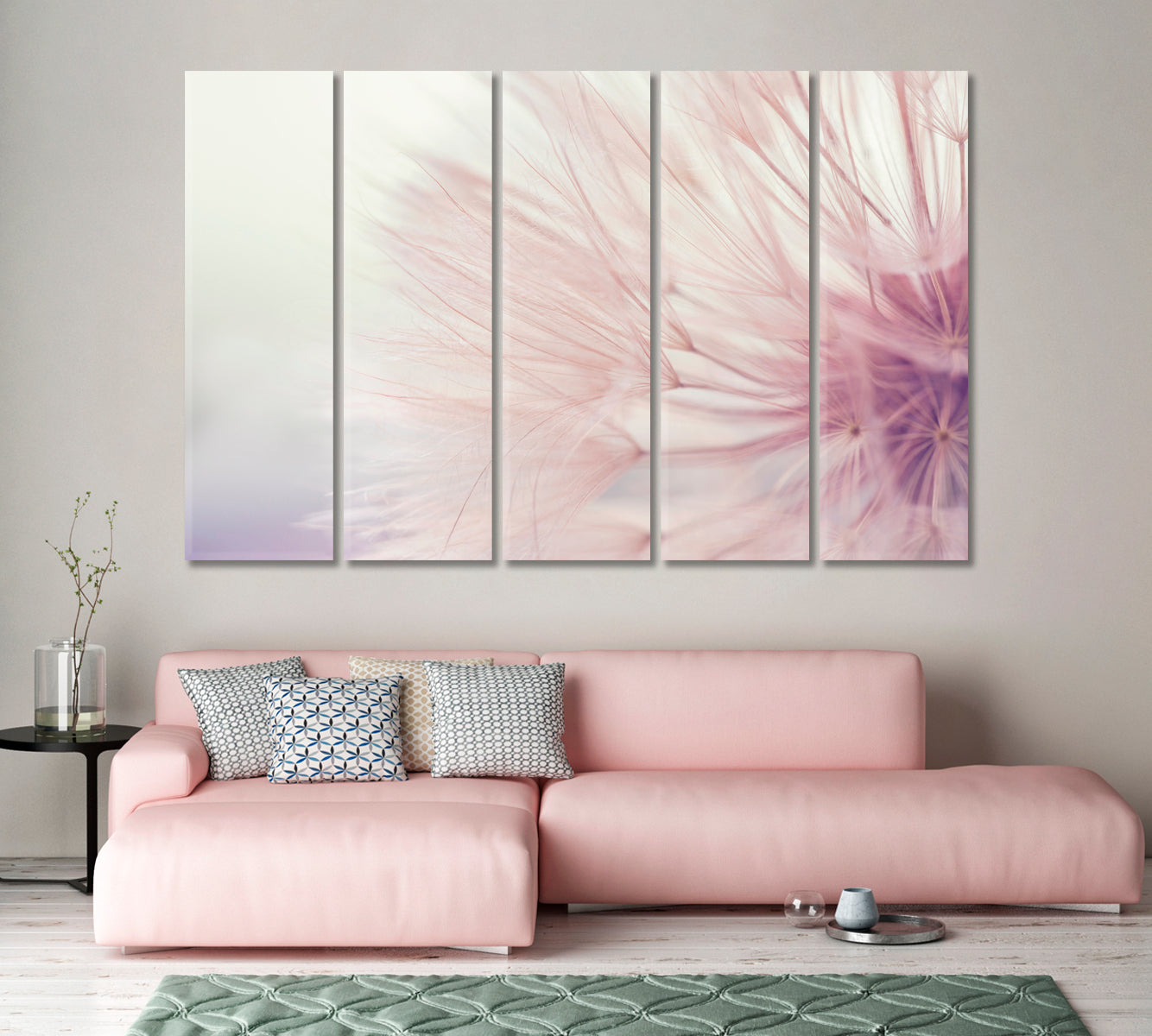 Tender Dandelion Print Canvas Art-Canvas Print-CetArt-1 Panel-24x16 inches-CetArt