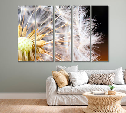 Dandelion Seeds Print Decor Wall Art-Canvas Print-CetArt-1 Panel-24x16 inches-CetArt