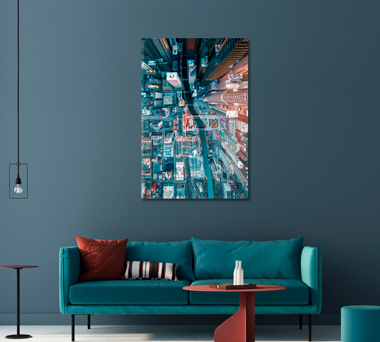 Chicago Office Wall Art Decor-Canvas Print-CetArt-1 panel-16x24 inches-CetArt