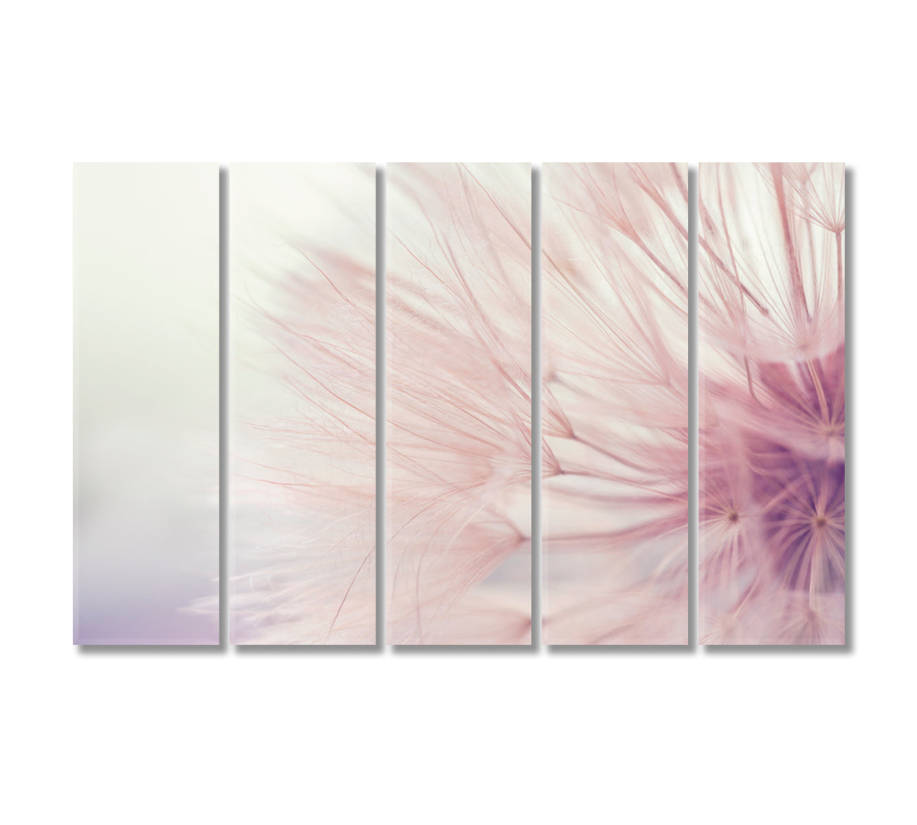 Tender Dandelion Print Canvas Art-Canvas Print-CetArt-5 Panels-36x24 inches-CetArt