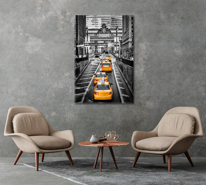 New York Yellow Сabs Canvas Print-Canvas Print-CetArt-1 panel-16x24 inches-CetArt