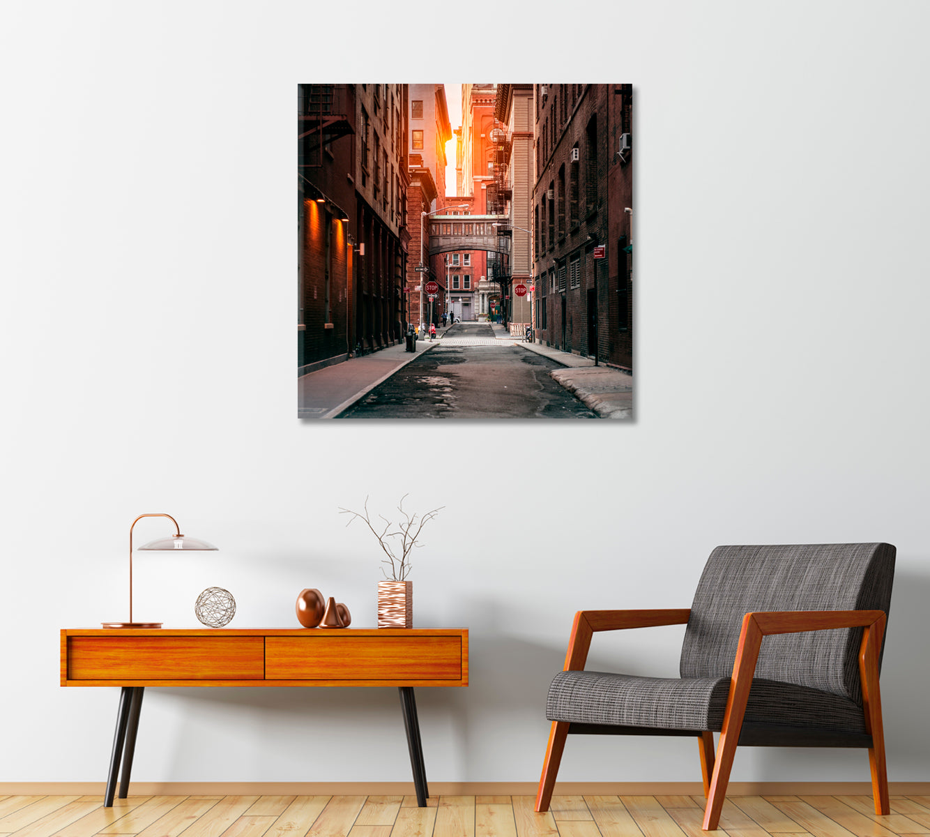 New York City Street Canvas Print-Canvas Print-CetArt-1 panel-12x12 inches-CetArt