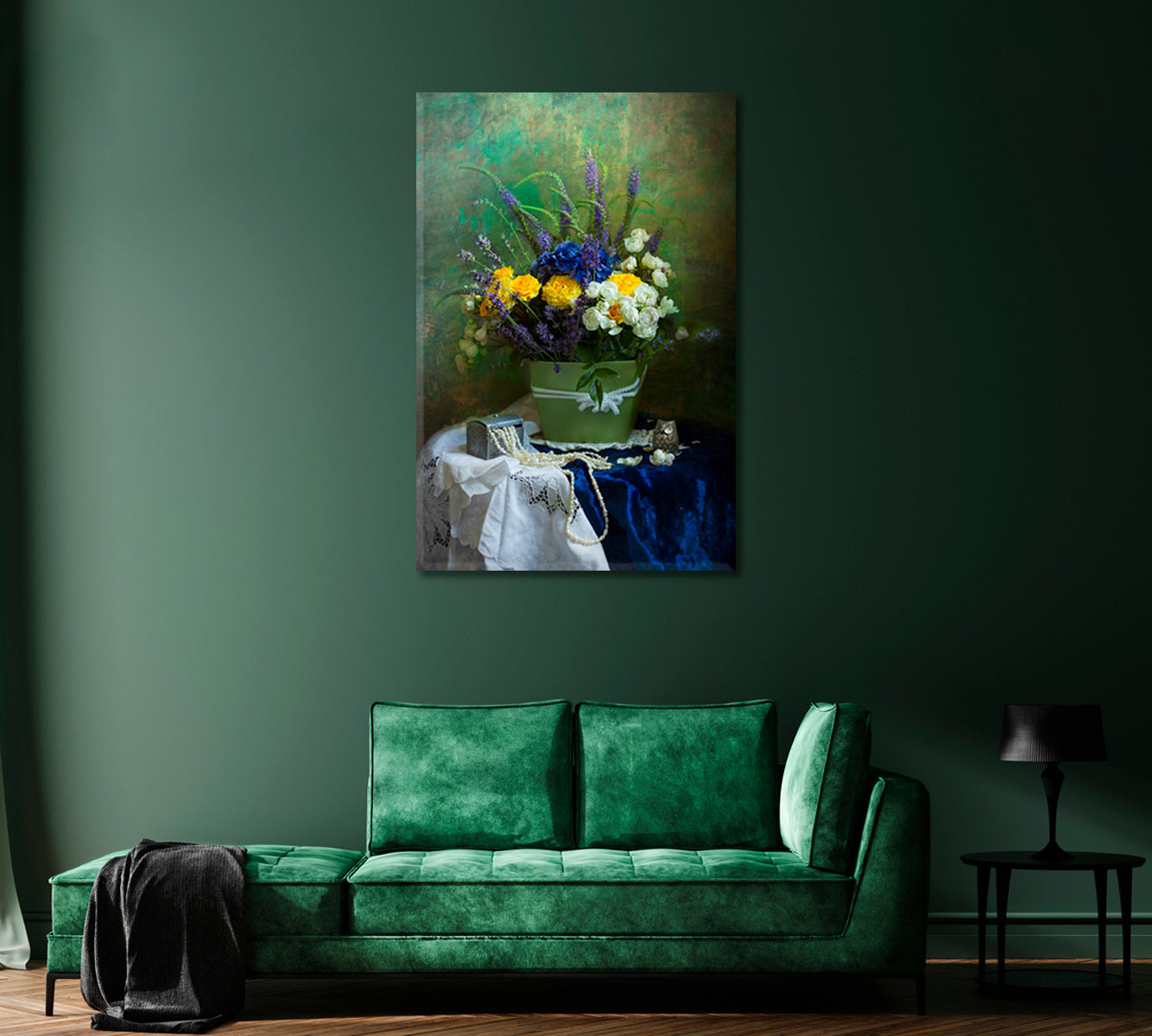 Summer Flowers Still Life Art Print-Canvas Print-CetArt-1 panel-16x24 inches-CetArt