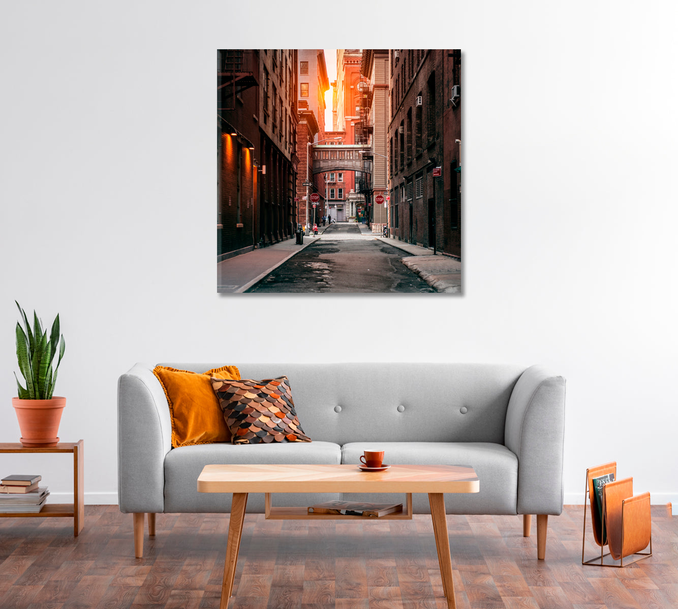 New York City Street Canvas Print-Canvas Print-CetArt-1 panel-12x12 inches-CetArt