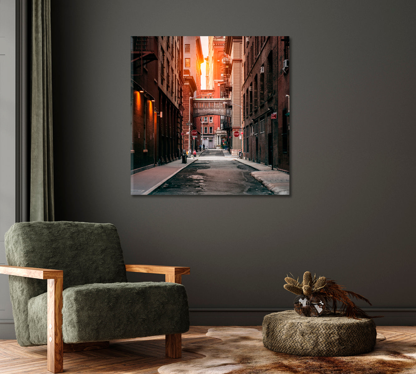 New York City Street Canvas Print-Canvas Print-CetArt-1 panel-12x12 inches-CetArt