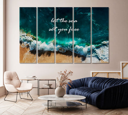 Let Sea Set You Free Canvas Print-Canvas Print-CetArt-1 Panel-24x16 inches-CetArt