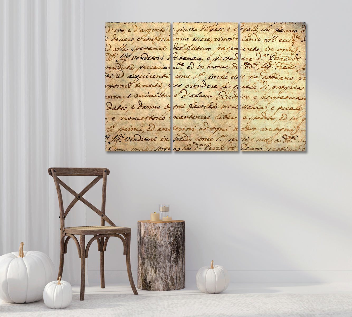 Old Manuscript Canvas Wall Art-Canvas Print-CetArt-1 Panel-24x16 inches-CetArt