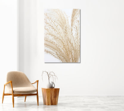 Pampas Grass Minimalistic Canvas Wall Art-Canvas Print-CetArt-1 panel-16x24 inches-CetArt