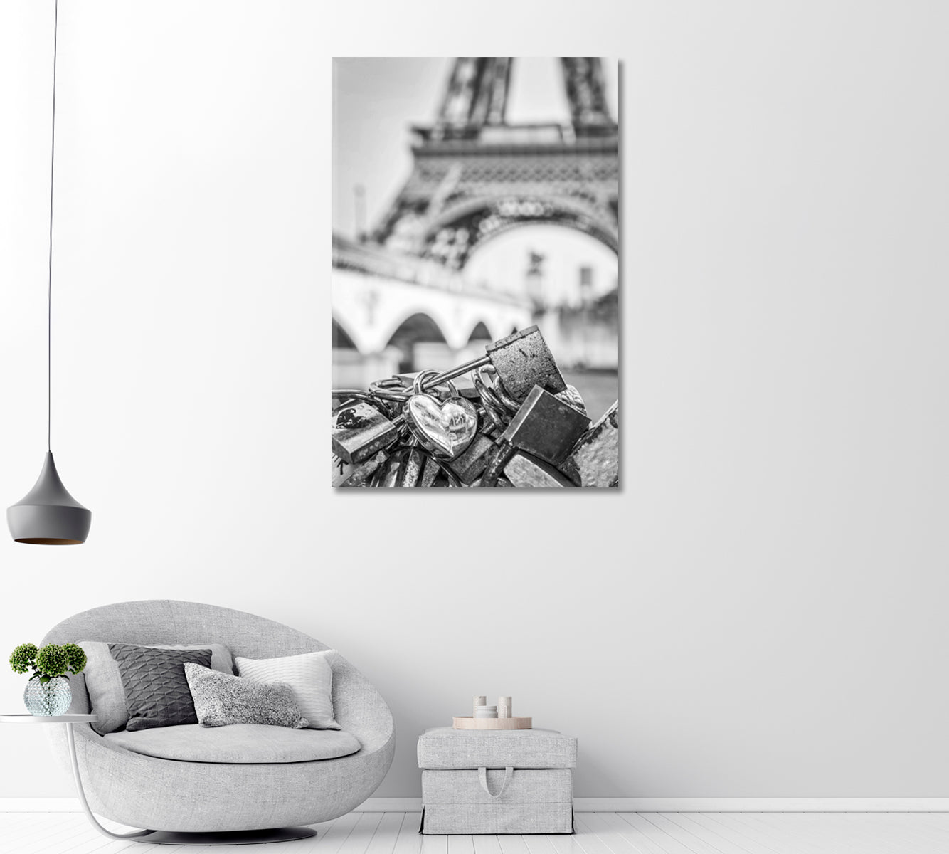 Love Locks in Paris Art Print-Canvas Print-CetArt-1 panel-16x24 inches-CetArt