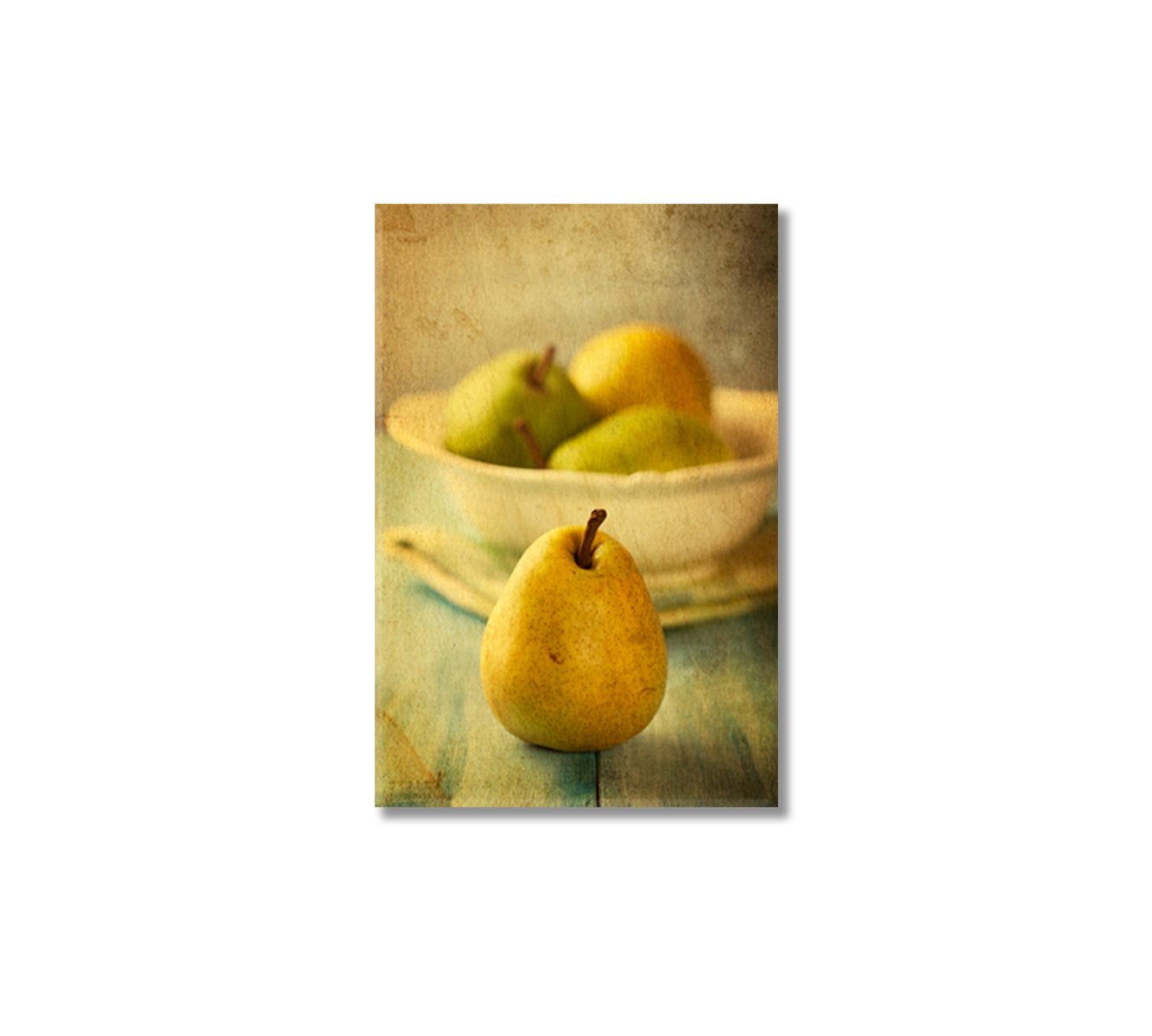 Pears Still Life Wall Art Decor-Canvas Print-CetArt-1 panel-16x24 inches-CetArt