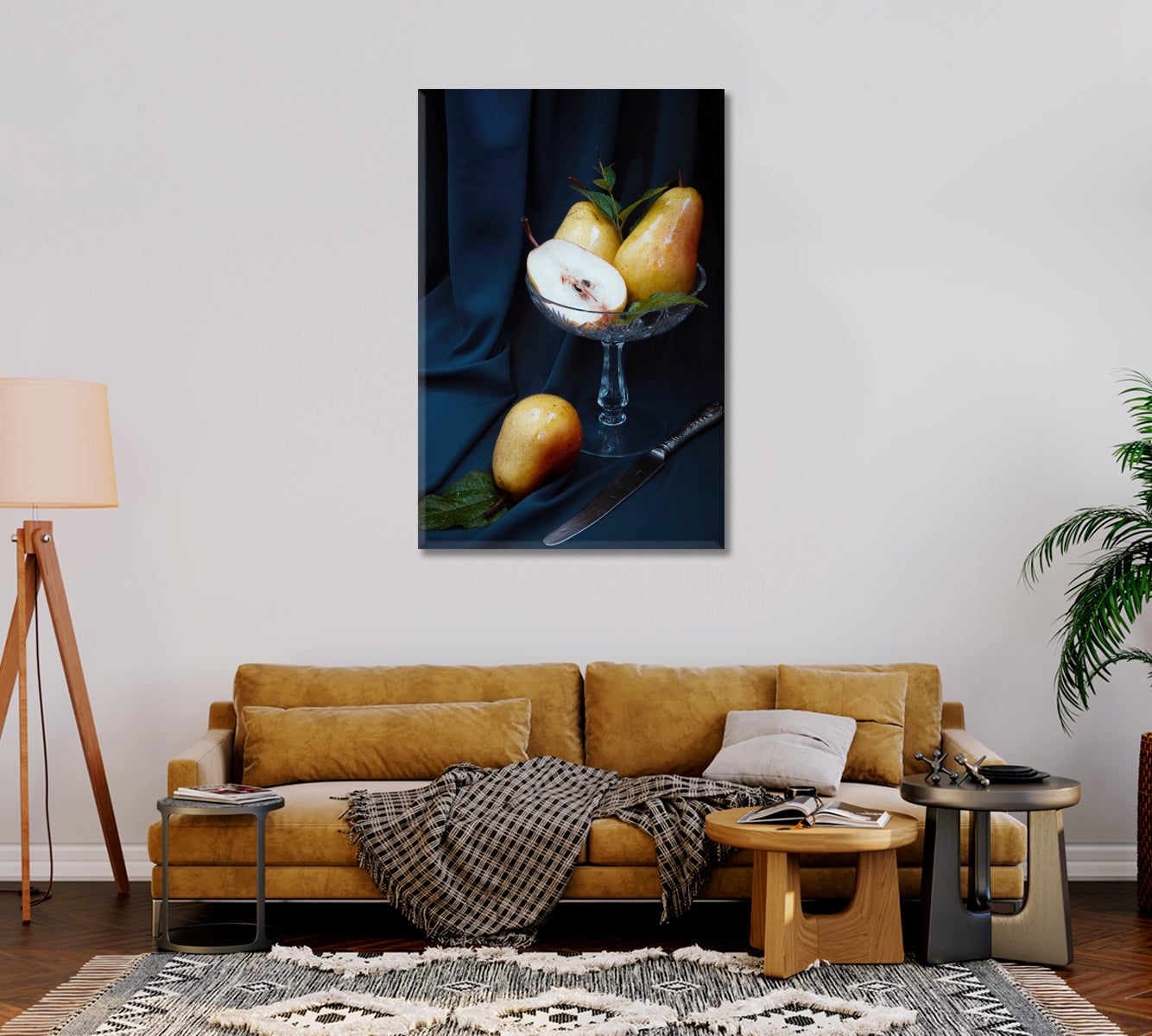 Pears Still Life Canvas Wall Decor-Canvas Print-CetArt-1 panel-16x24 inches-CetArt