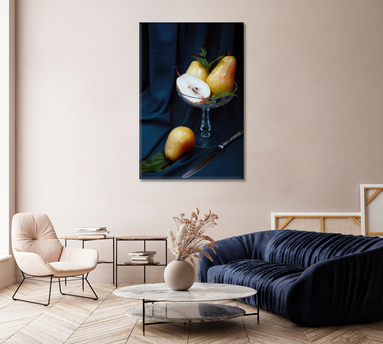 Pears Still Life Canvas Wall Decor-Canvas Print-CetArt-1 panel-16x24 inches-CetArt