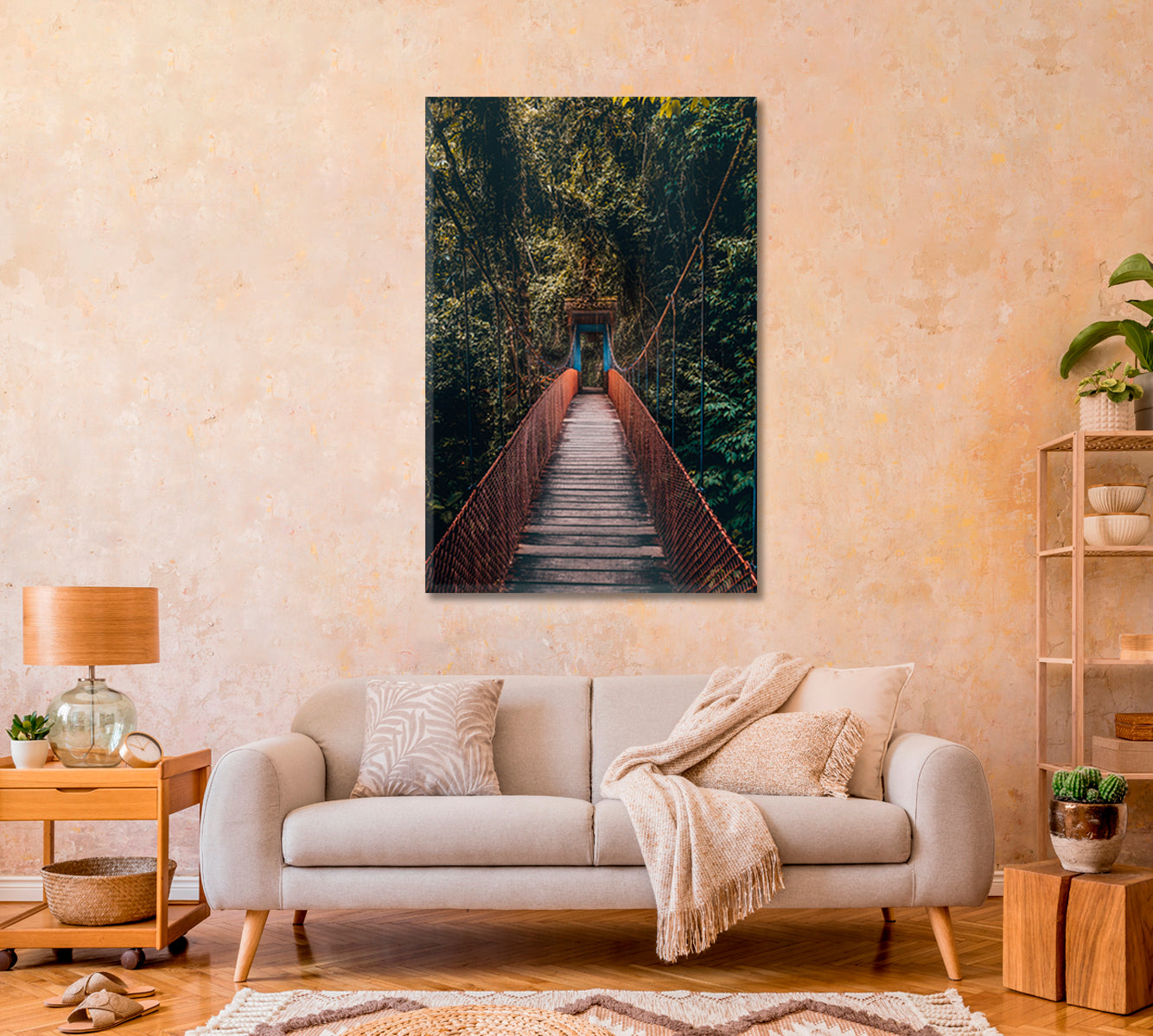 Tingo Maria Bridge Wall Art Canvas-Canvas Print-CetArt-1 panel-16x24 inches-CetArt