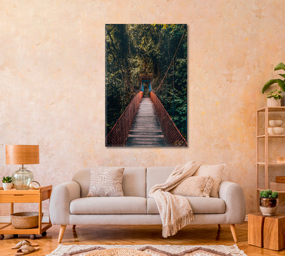 Tingo Maria Bridge Wall Art Canvas-Canvas Print-CetArt-1 panel-16x24 inches-CetArt