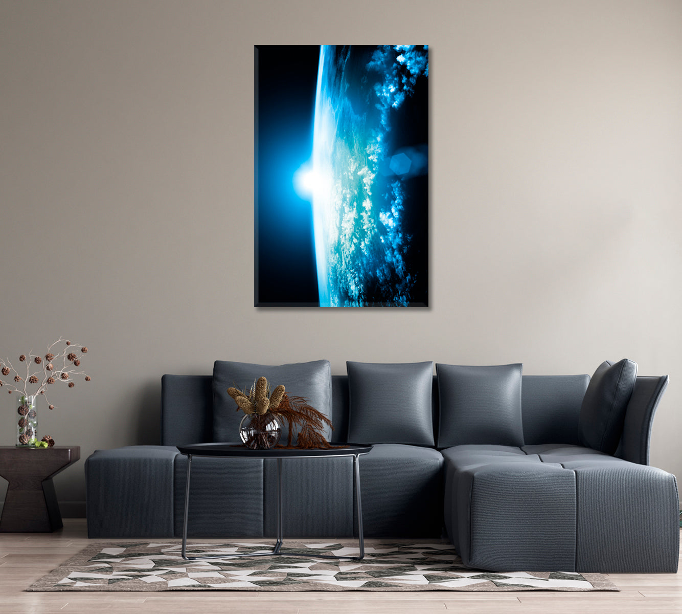 Planet Earth Modern Wall Decor-Canvas Print-CetArt-1 panel-16x24 inches-CetArt