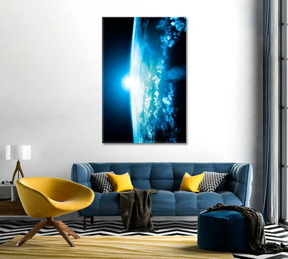 Planet Earth Modern Wall Decor-Canvas Print-CetArt-1 panel-16x24 inches-CetArt