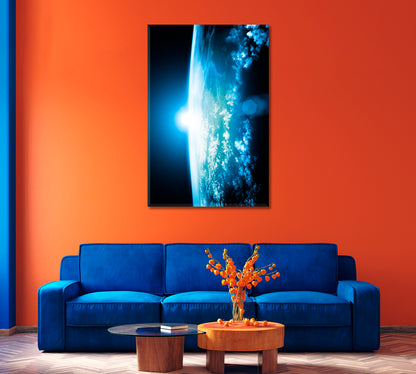 Planet Earth Modern Wall Decor-Canvas Print-CetArt-1 panel-16x24 inches-CetArt