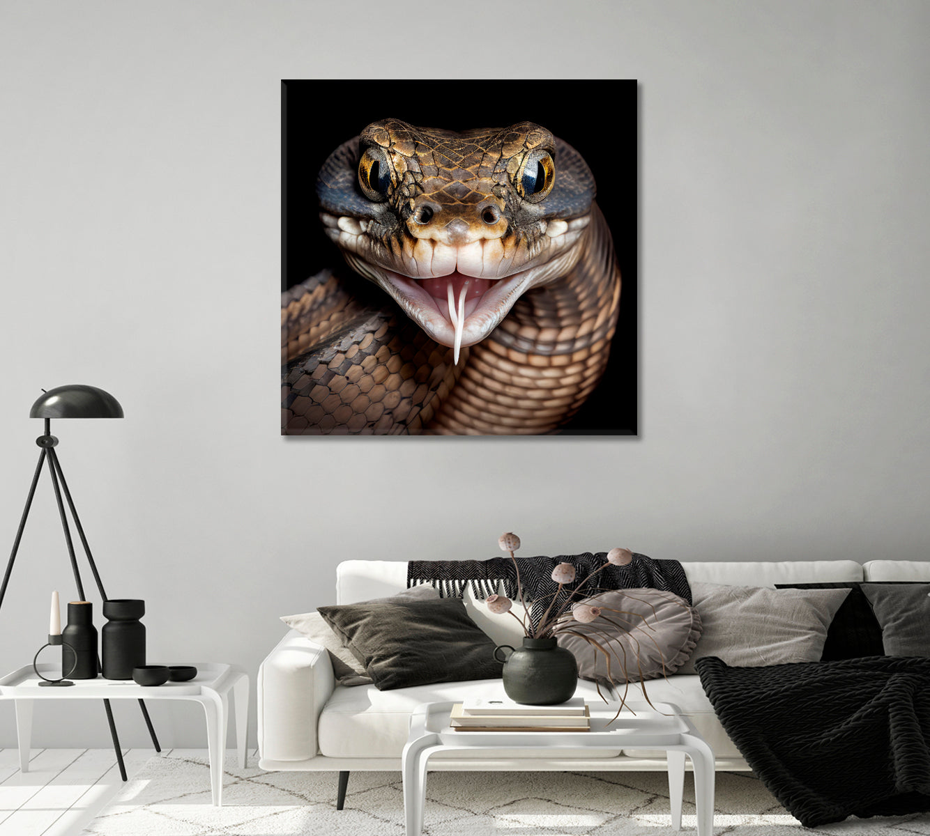 Poisonous Snake Canvas Art Home Decor-Canvas Print-CetArt-1 panel-12x12 inches-CetArt