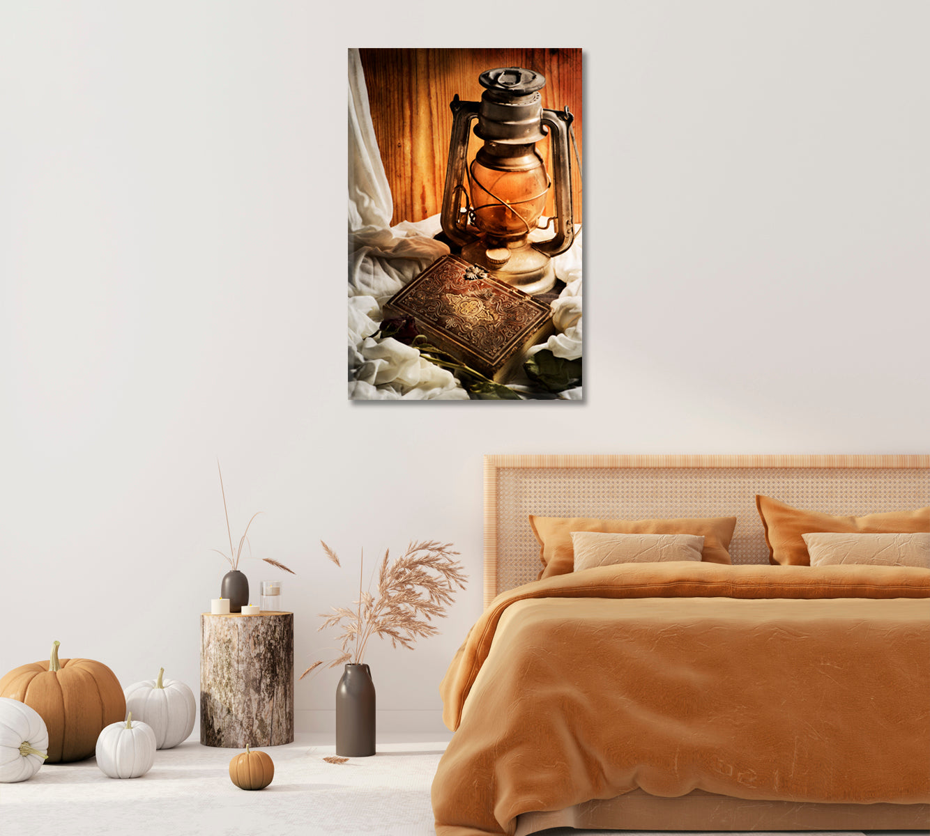 Old Lantern Still Life Canvas Print-Canvas Print-CetArt-1 panel-16x24 inches-CetArt