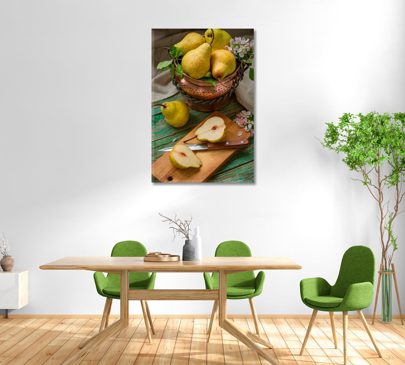 Ripe Pears Home Wall Decor-Canvas Print-CetArt-1 panel-16x24 inches-CetArt