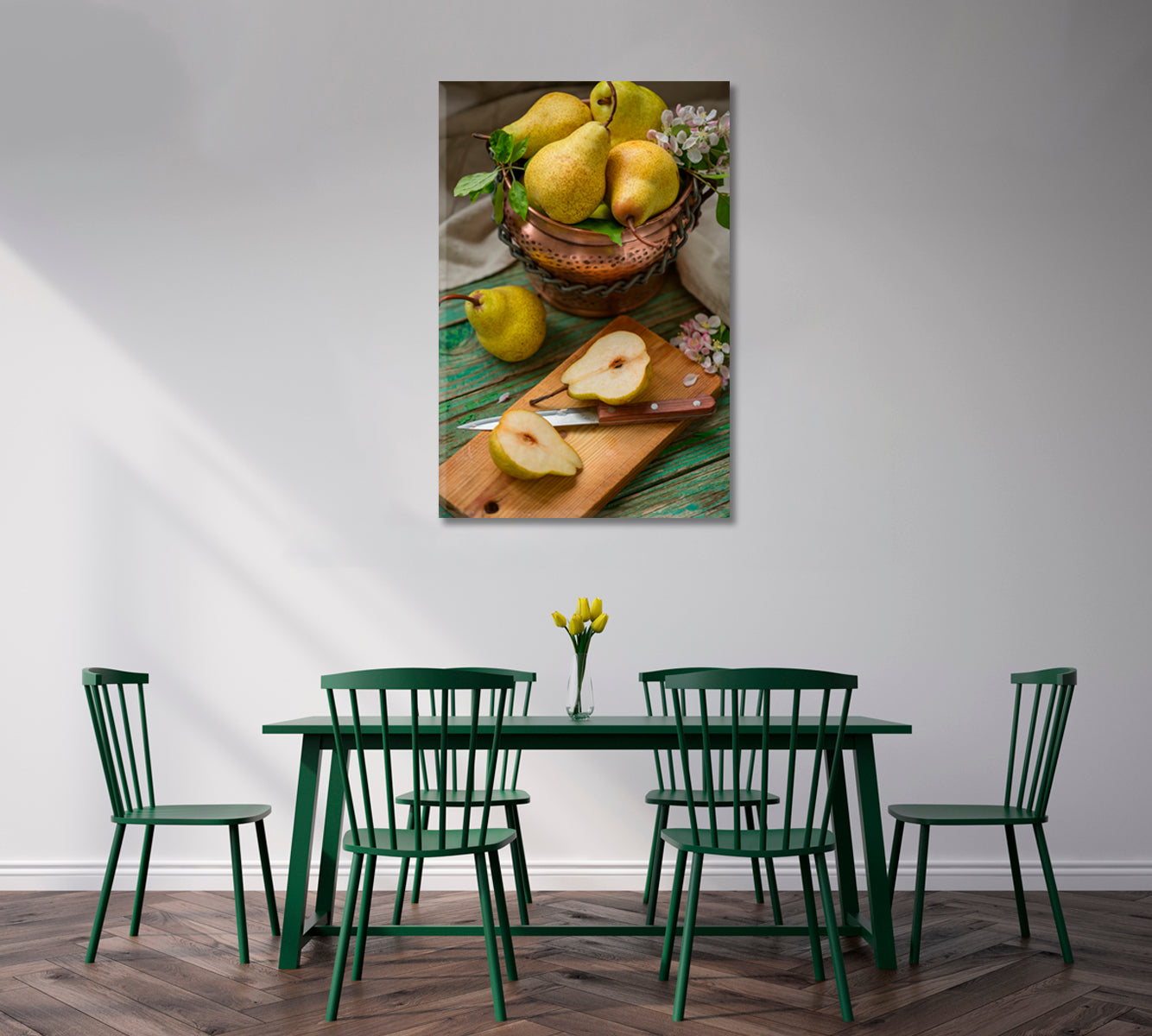 Ripe Pears Home Wall Decor-Canvas Print-CetArt-1 panel-16x24 inches-CetArt