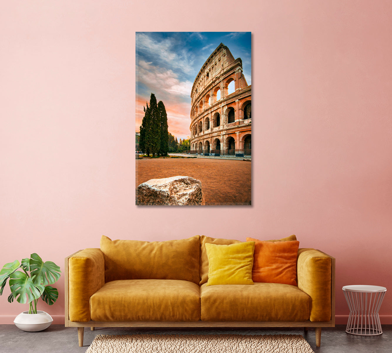 Colosseum in Rome Print Wall Art-Canvas Print-CetArt-1 panel-16x24 inches-CetArt