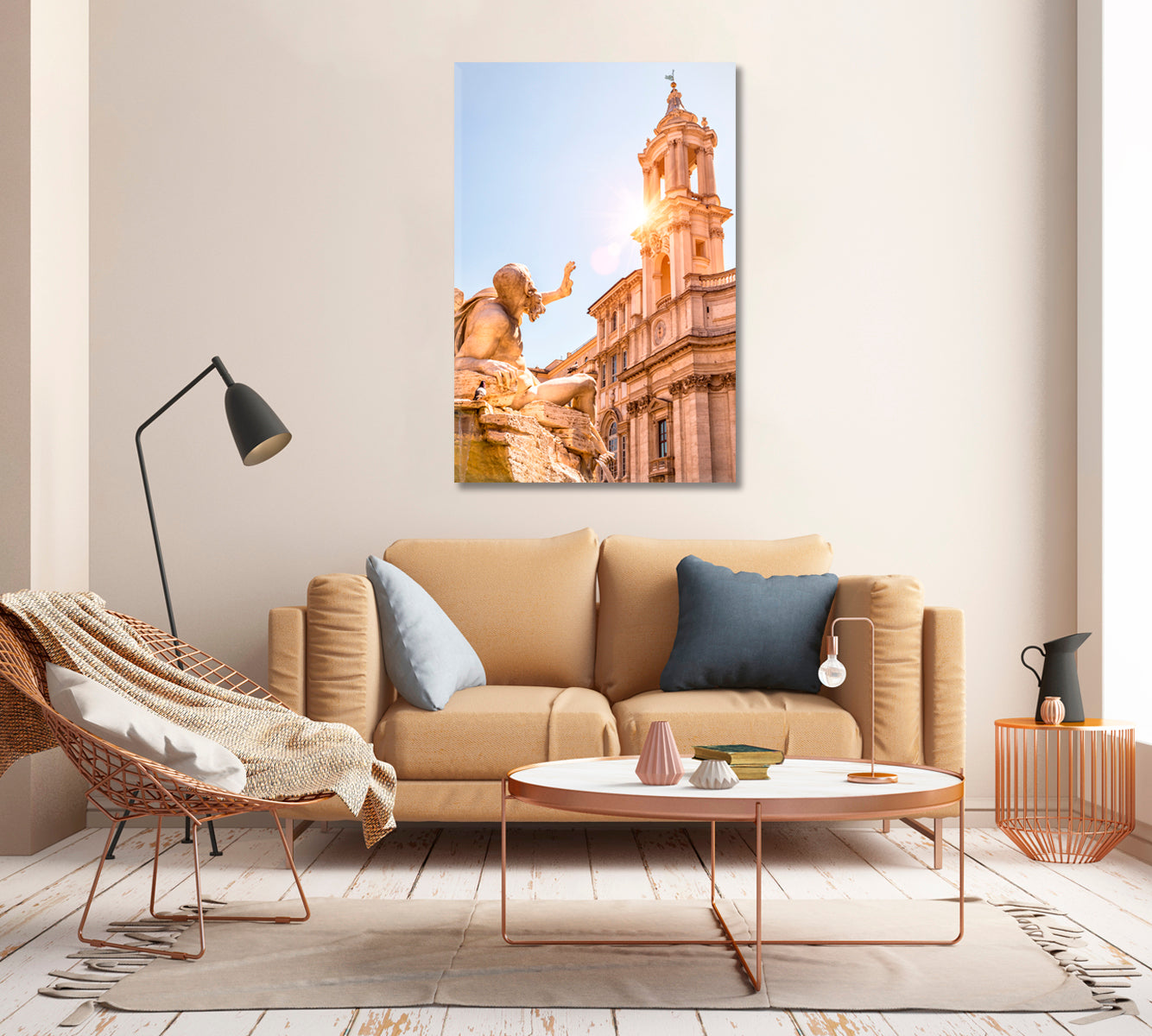 Church of Sant'Agnese in Rome Canvas Print-Canvas Print-CetArt-1 panel-16x24 inches-CetArt