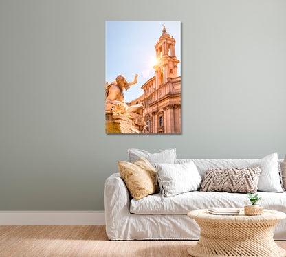 Church of Sant'Agnese in Rome Canvas Print-Canvas Print-CetArt-1 panel-16x24 inches-CetArt