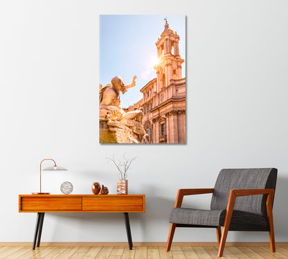 Church of Sant'Agnese in Rome Canvas Print-Canvas Print-CetArt-1 panel-16x24 inches-CetArt