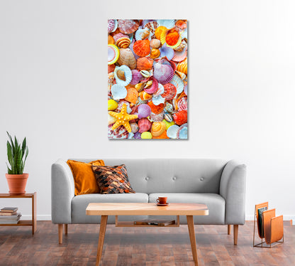 Amazing Seashells Wall Art Home Decor-Canvas Print-CetArt-1 panel-16x24 inches-CetArt