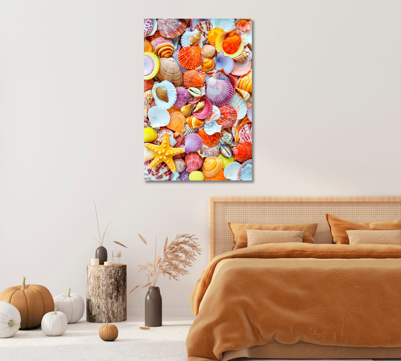 Amazing Seashells Wall Art Home Decor-Canvas Print-CetArt-1 panel-16x24 inches-CetArt