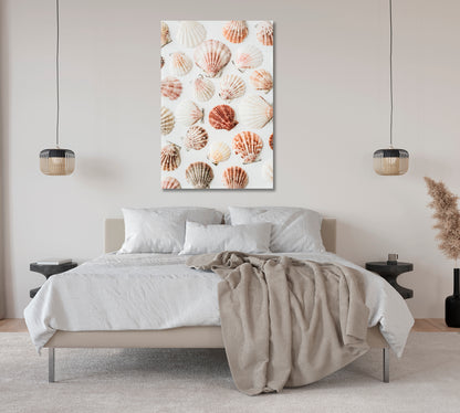 Seashells Wall Decor Canvas-Canvas Print-CetArt-1 panel-16x24 inches-CetArt