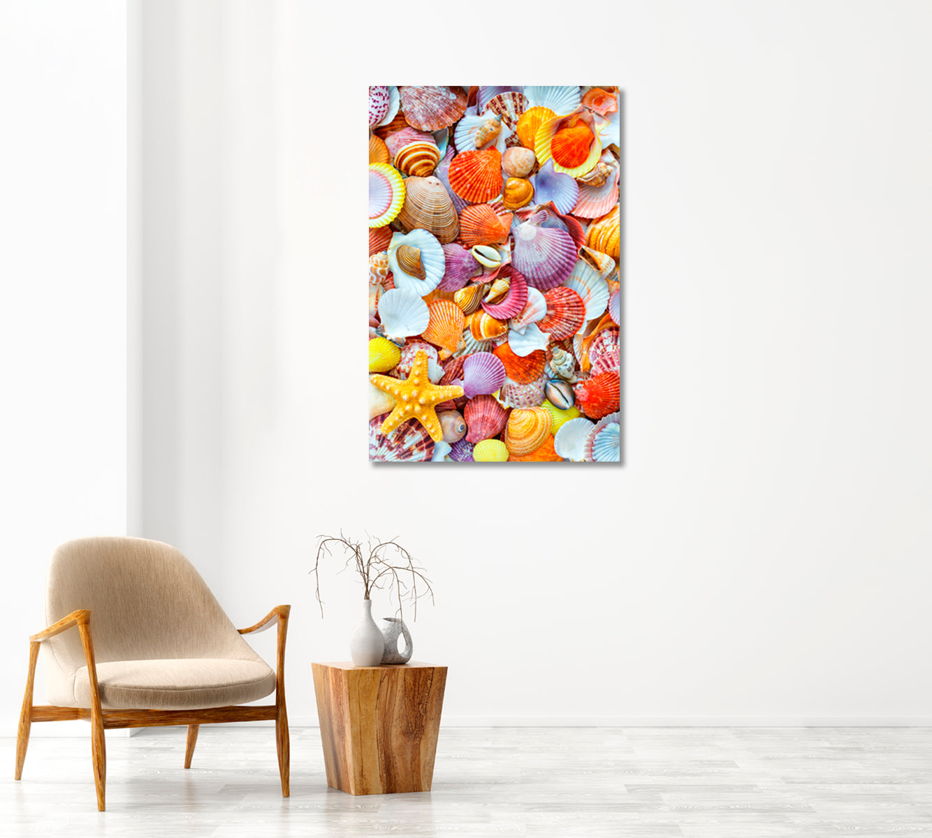 Amazing Seashells Wall Art Home Decor-Canvas Print-CetArt-1 panel-16x24 inches-CetArt