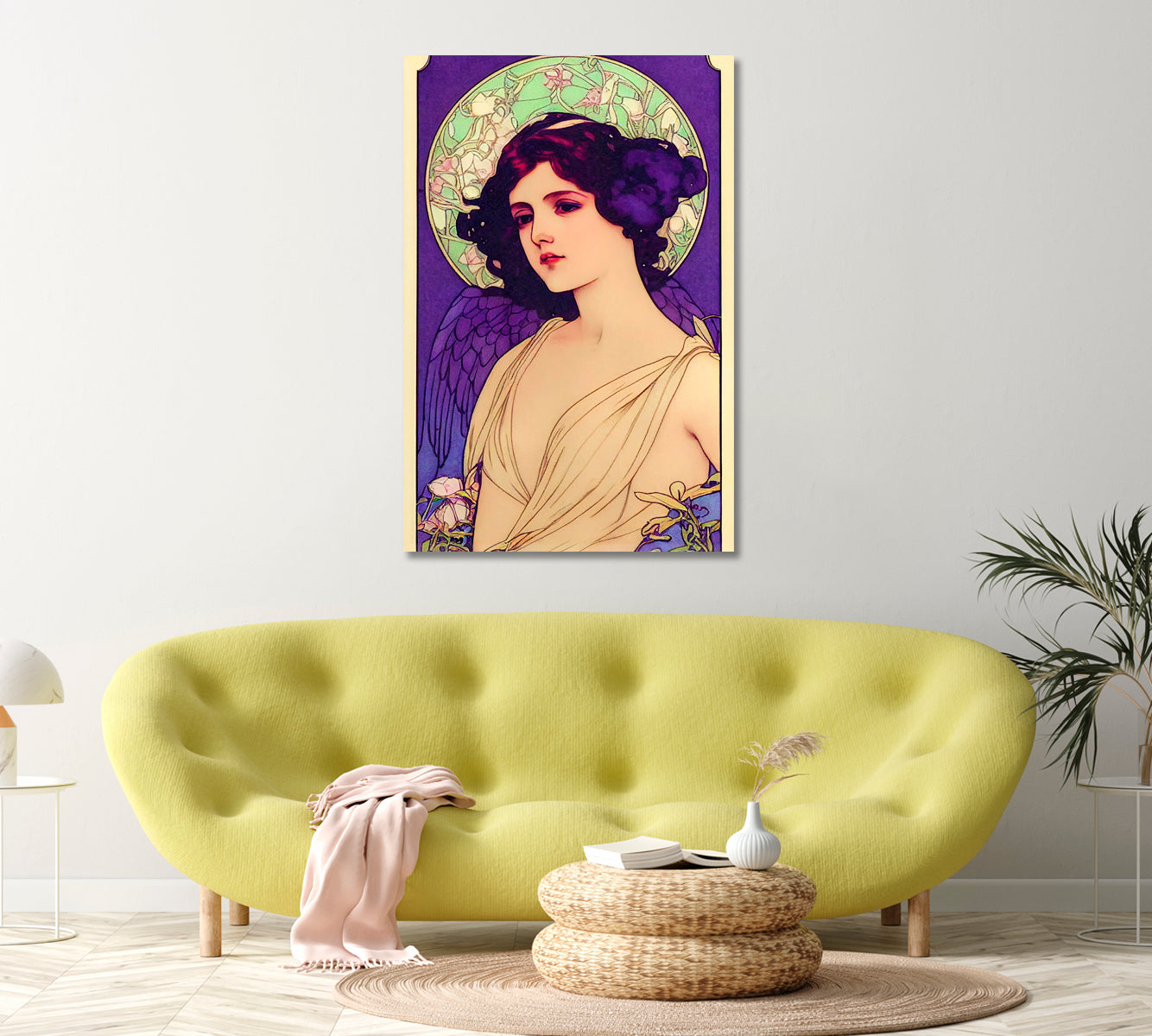 Beautiful Angel Wall Canvas Art Print-Canvas Print-CetArt-1 panel-16x24 inches-CetArt