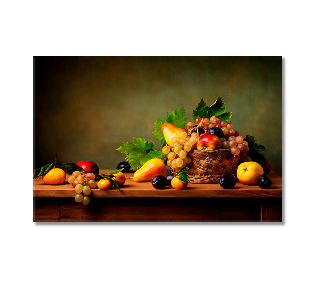 Still Life with Fruit Art Print-Canvas Print-CetArt-1 Panel-24x16 inches-CetArt