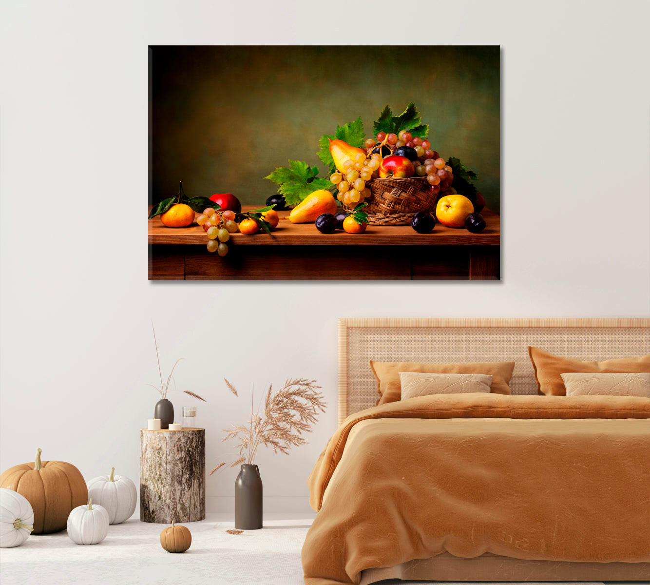 Still Life with Fruit Art Print-Canvas Print-CetArt-1 Panel-24x16 inches-CetArt